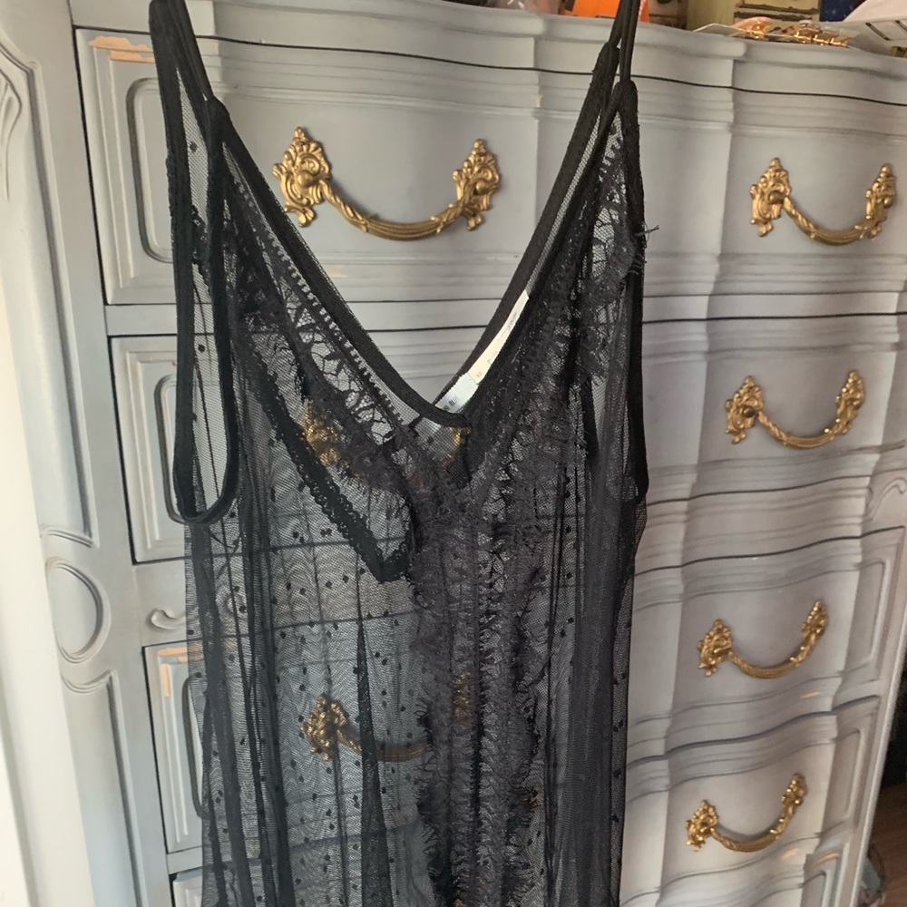 Sheer black top